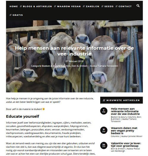 Help mensen aan relevante informatie over de vee-industrie